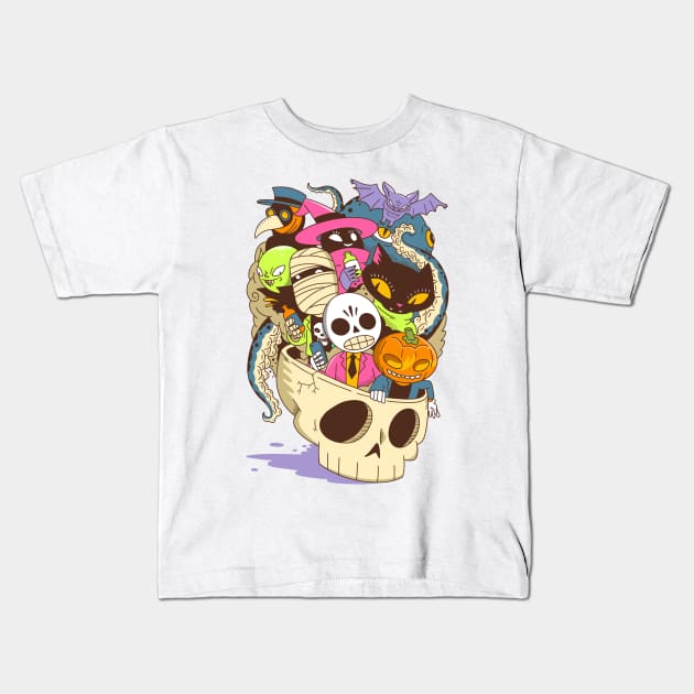 The Lil Horrors Kids T-Shirt by geolaw